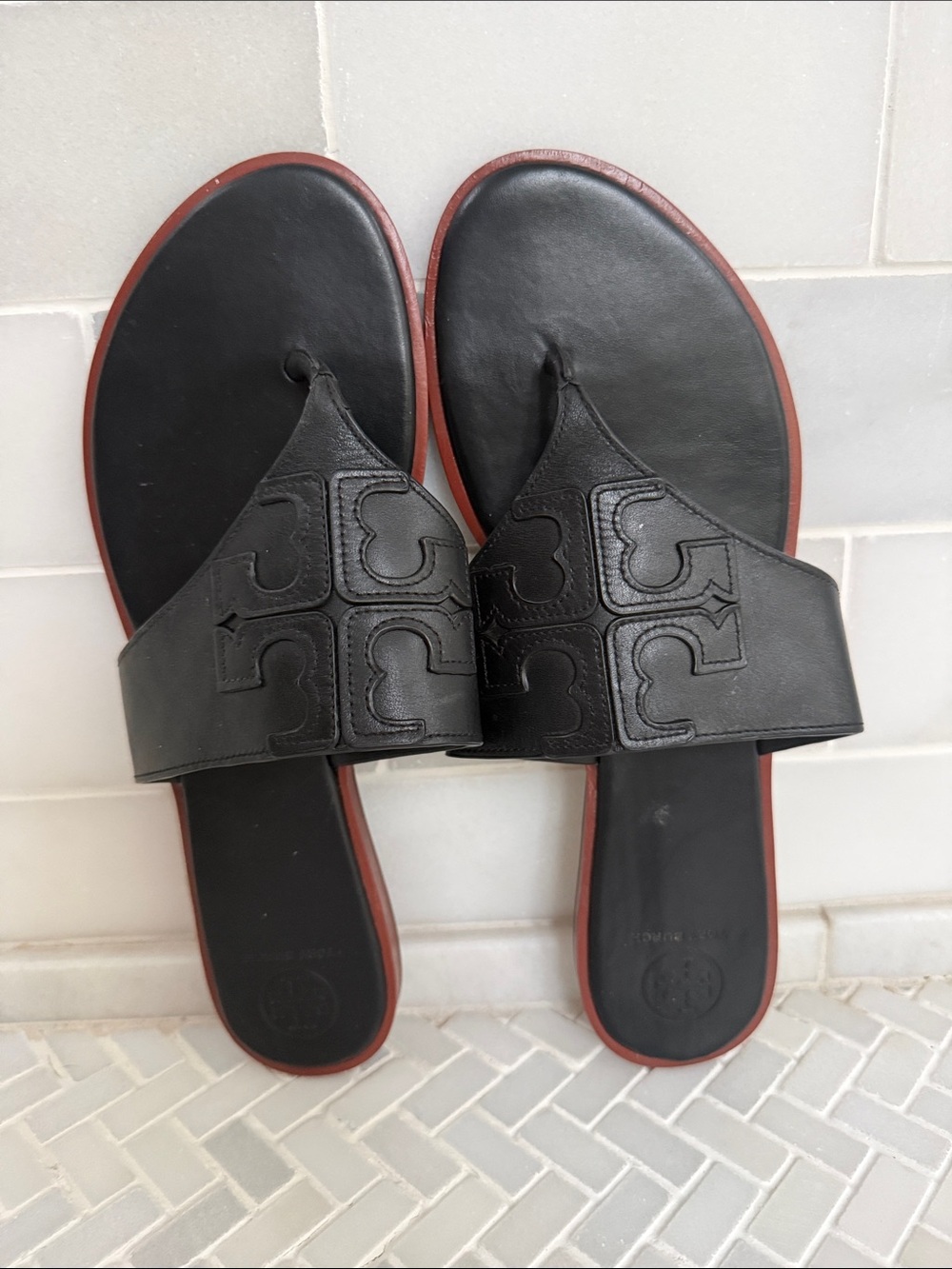 Black Leather Women’s Tory Burch Sandals